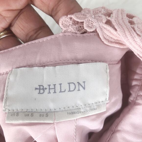 Anthropologie BHLDN Rosaline Lilac Lace Dress Cutout Back Size Small New‎ - Picture 4 of 4